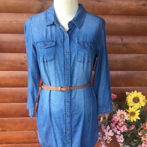 3 for 10$ lightweight denim button up dress.